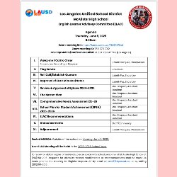ELAC Agenda